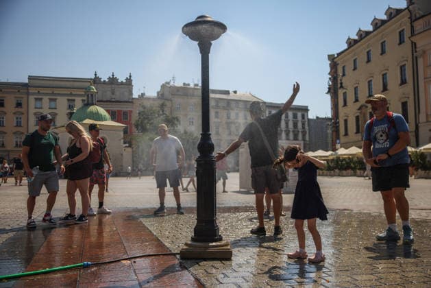 Poland, heatwave in Kraków