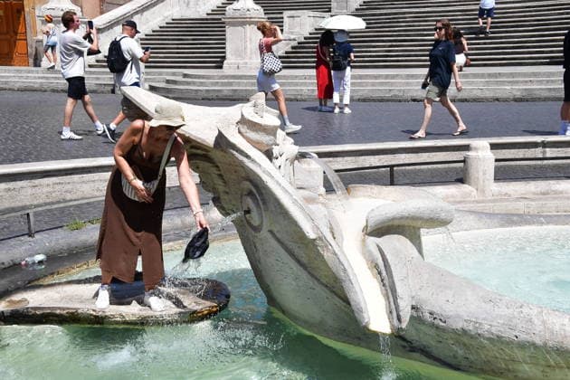 Italy, heatwave in Rome