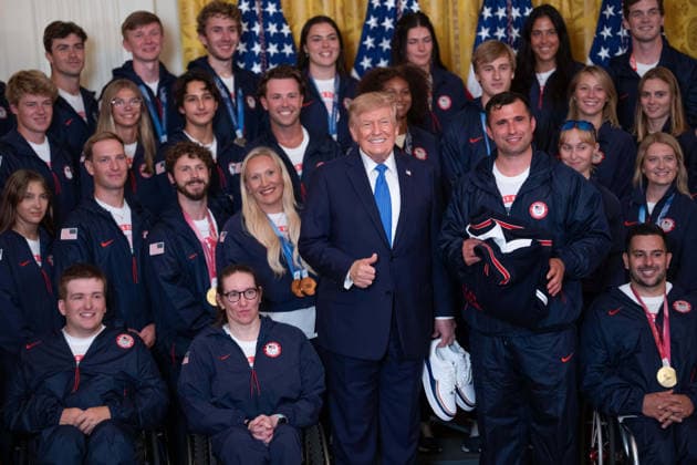USA: Donald Trump welcomes Team USA’s Olympic athletes in Washington