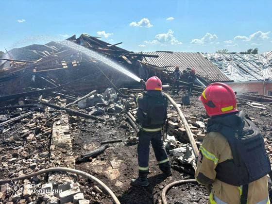 War in Ukraine: Damage following Russian missile strike in Balakliya