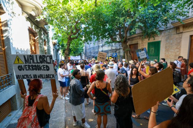 Spain, anti-tourism protest in Mallorca