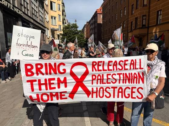 Sweden. Pro-Palestinian demonstration in Stockholm