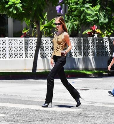 Celebrity: Meredith Mickelson in West Hollywood