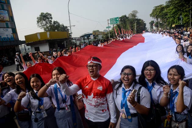 Indonesia, Merah Putih Parade in Bogor