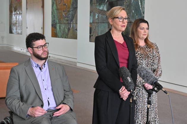 Australia, press conference at the Parliament House in Canberra