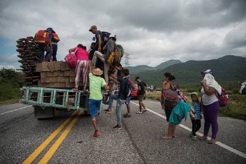 Migrants from Central America in Mexico