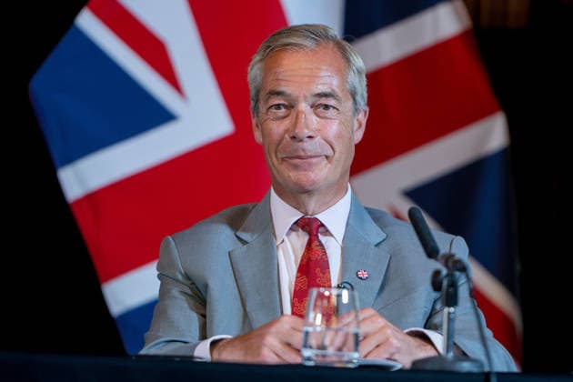 United Kingdom, Reform UK press conference with Nigel Farage in London