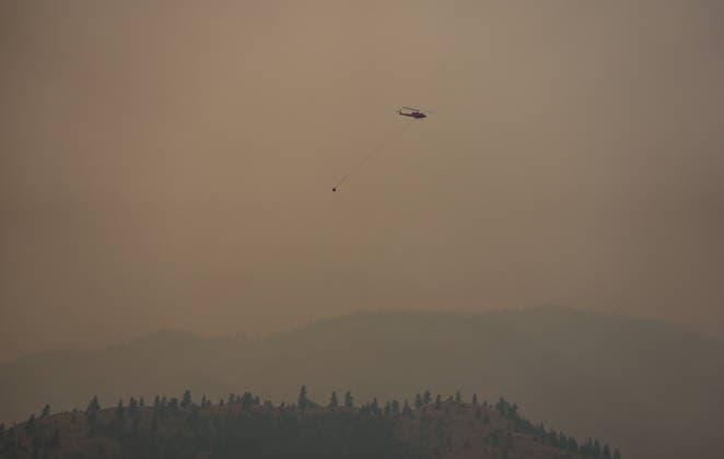 Canada, smoke from forest fires in Penticton, British Columbia
