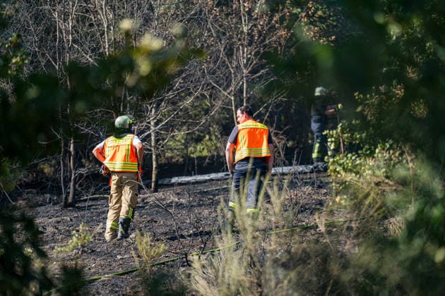 Hesse, forest fires near Rodenbach and Bad Schwalbach