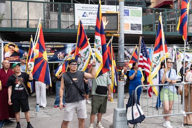 USA, demonstration for a free Tibet in New York