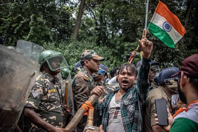 India, student protest in Ranchi