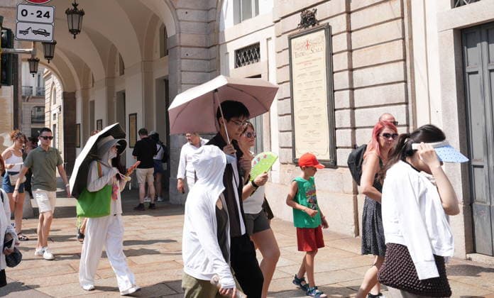 Italy, heatwave in Milan