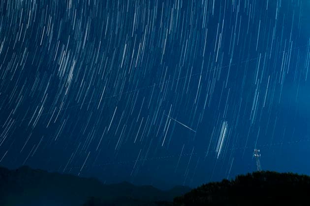 China, Perseids over Shaoguan