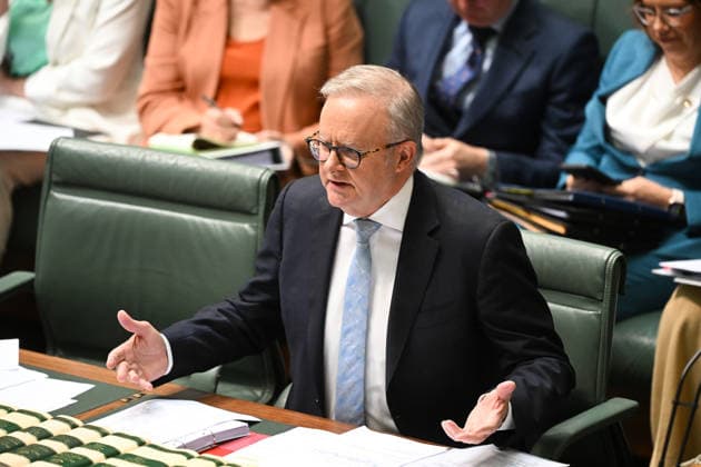 Australia, Anthony Albanese in Parliament in Canberra