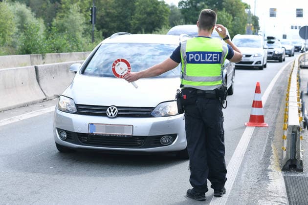 Bavaria: Impressions of the border controls between Austria and Germany at Walserberg