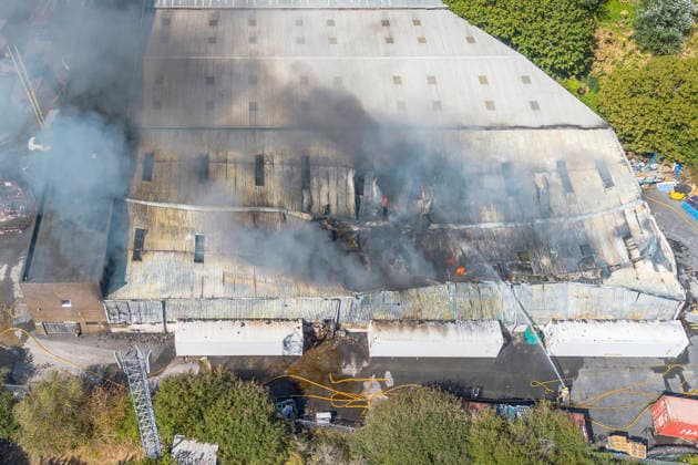 London: Fire at a commercial building on Ripple Road