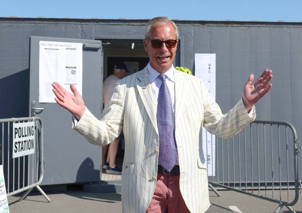 By-election in the UK: Nigel Farage casts his vote in Clacton-on-Sea