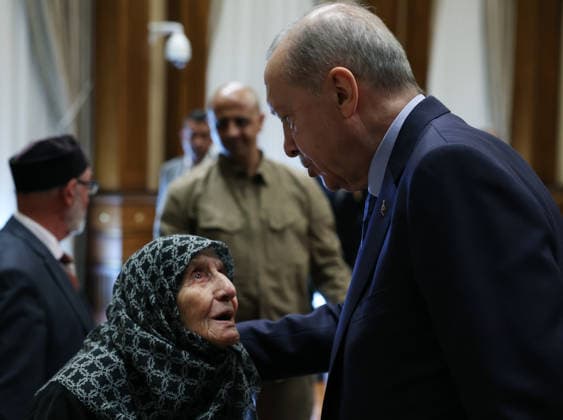 Turkey: President Recep Tayyip Erdogan receives the families of the fallen at the Presidential Complex in Ankara