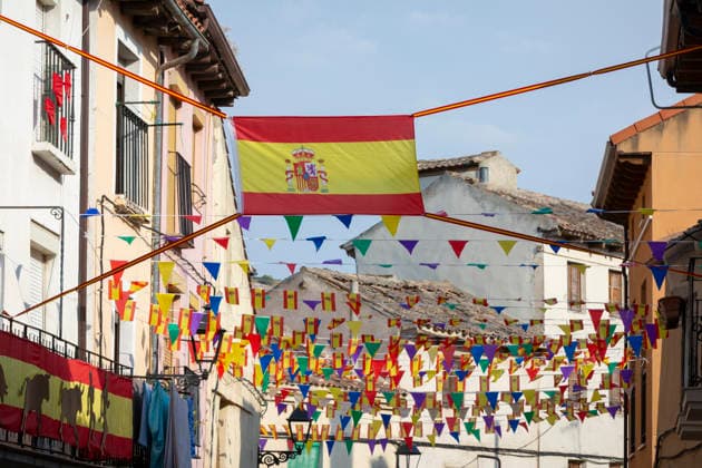 Spain: Preparations for the Festival of Fiestas of Nuestra Señora and San Roque in Valladolid