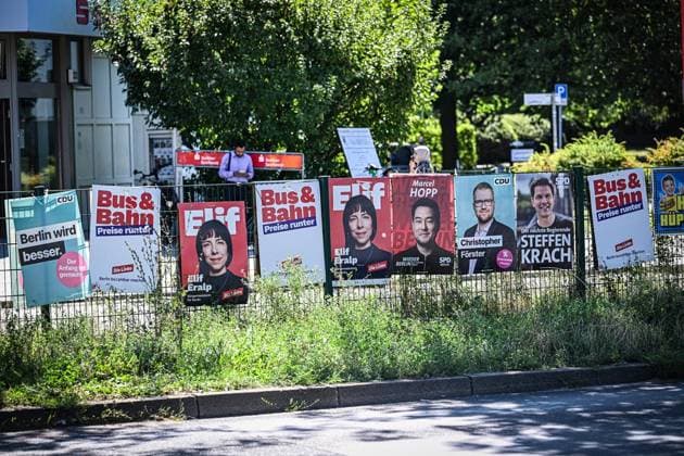 Berlin, election posters for the parliamentary elections