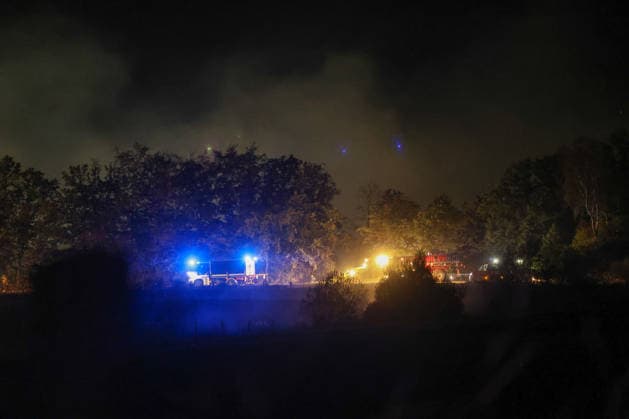 North Rhine-Westphalia, forest fire near Marsberg