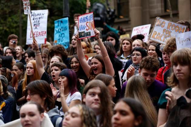 Australia, student protests in Melbourne