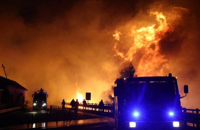 Croatia, forest fire near Omis