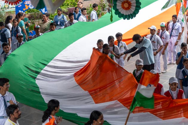 India, celebrations on the day before Independence Day