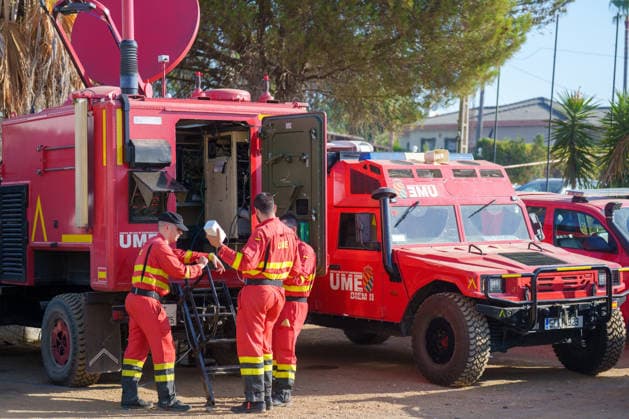 Spain, wildfire in Niebla, Huelva province