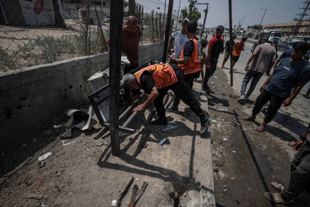 Middle East conflict, Gaza, drone strike on a motorbike in Deir al-Balah