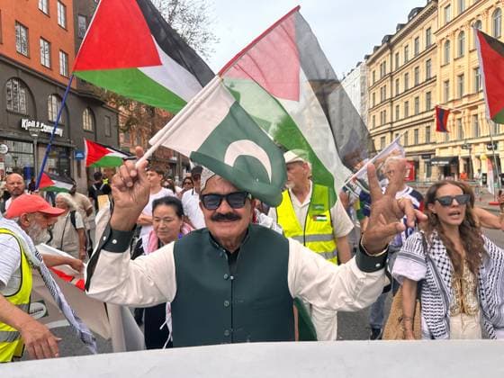 Sweden. Pro-Palestinian demonstration in Stockholm