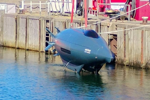 Schleswig-Holstein, Grace GS P1 Bravo autonomous submarine in the port of Damp