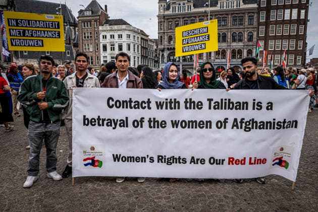 Amsterdam, commemorative march marking the fifth anniversary of the Taliban’s takeover of Afghanistan