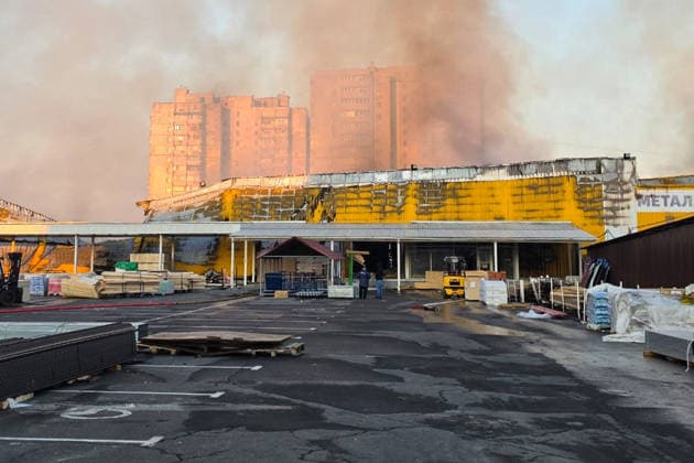 War in Ukraine: The damaged Galaktika shopping centre in Donetsk