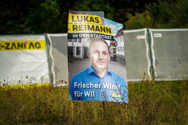 Switzerland, election posters in Wil