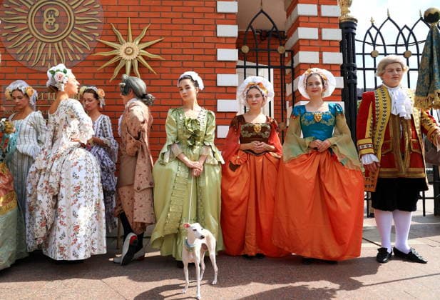 Russia, Historical re-enactment in Tsaritsyno Park, Moscow