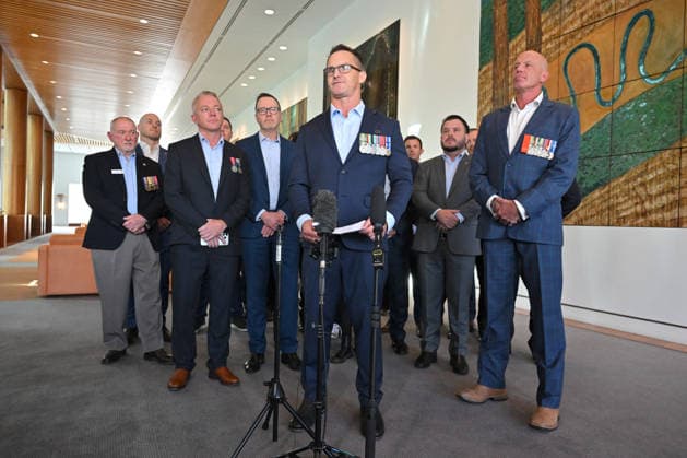 Australia: Veterans’ representatives at a press conference in Canberra