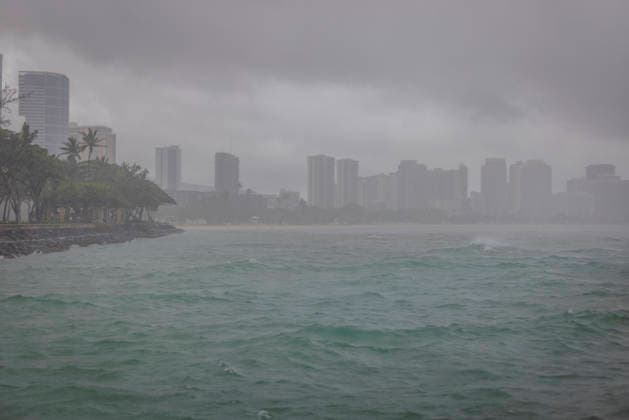 USA: Flooding following Hurricane Lala in Hawaii