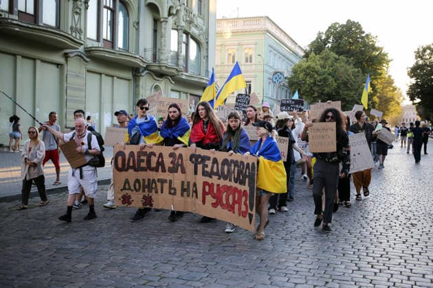 Ukraine: Rally in Odessa in support of former Defence Minister Fedorov