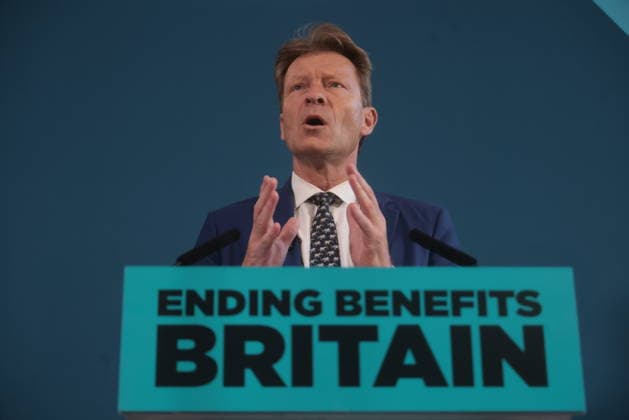 United Kingdom, Reform UK press conference with Robert Jenrick in London