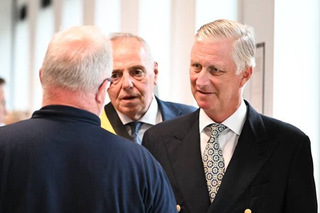 Royals, Belgium: King Philippe at the crisis centre following a fire in the High Fens