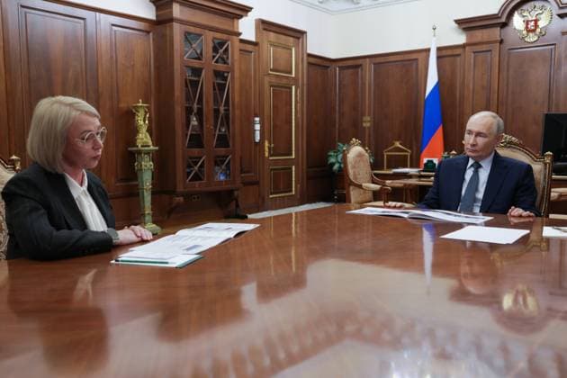 Russia: Vladimir Putin meets Irina Gecht at the Kremlin in Moscow