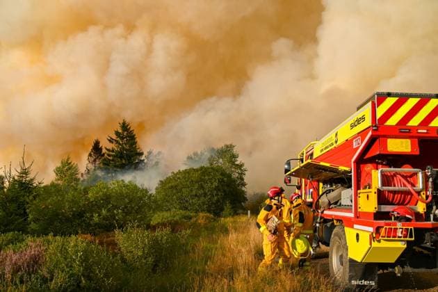 Belgium, forest fires in the High Fens