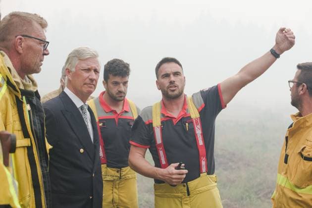 Royals, Belgium: King Philippe visits fire-affected area in the High Fens