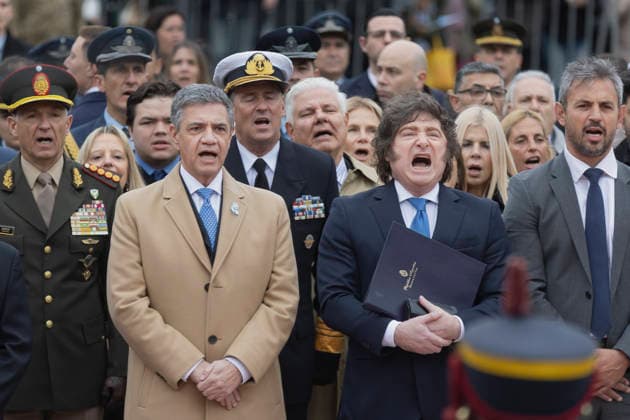 Argentina: Javier Mileil at a commemoration marking the anniversary of General San Martín’s death in Buenos Aires