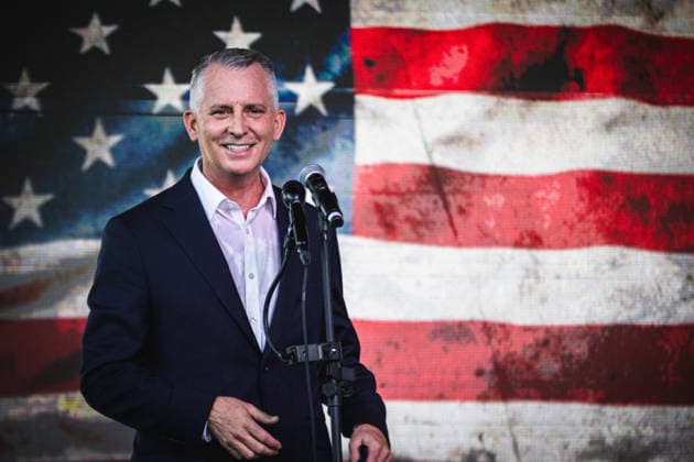 USA, Florida: David Jolly at his campaign closing rally in Tampa