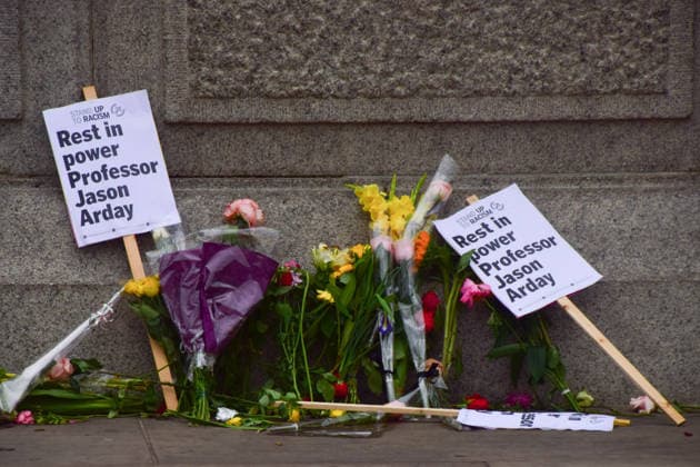 United Kingdom: A tribute to Jason Arday in Trafalgar Square, London