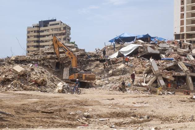 Venezuela: Clean-up operations following severe earthquakes in La Guaira