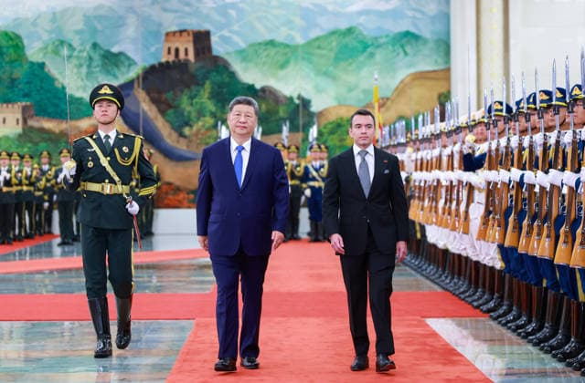 China: Xi Jinping welcomes Daniel Noboa to Beijing