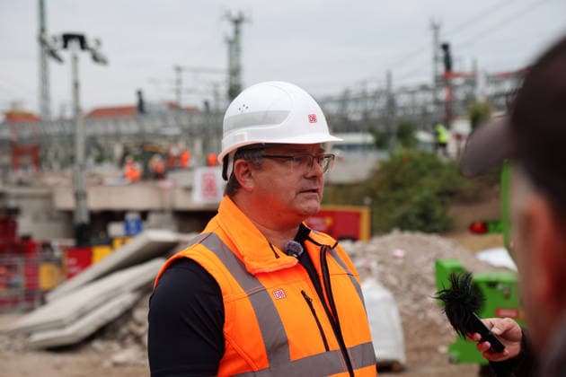 Thuringia, bridge works at the Erfurt ICE hub